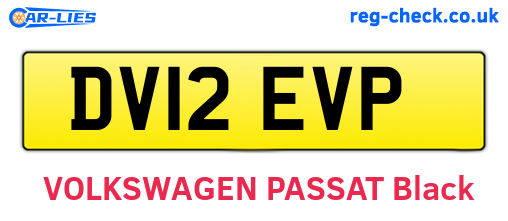 DV12EVP are the vehicle registration plates.
