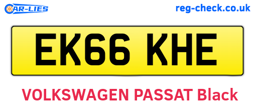 EK66KHE are the vehicle registration plates.