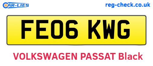 FE06KWG are the vehicle registration plates.