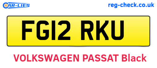 FG12RKU are the vehicle registration plates.