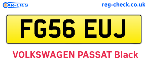 FG56EUJ are the vehicle registration plates.
