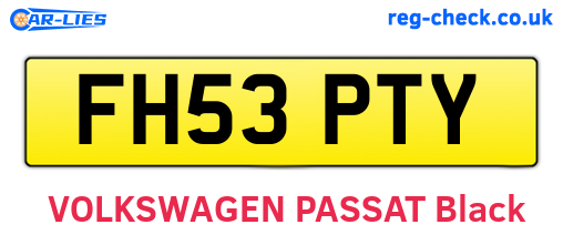 FH53PTY are the vehicle registration plates.
