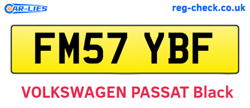 FM57YBF are the vehicle registration plates.