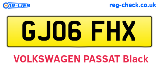 GJ06FHX are the vehicle registration plates.
