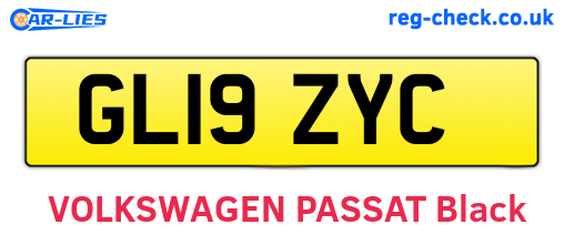 GL19ZYC are the vehicle registration plates.