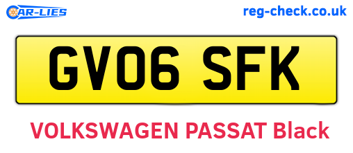 GV06SFK are the vehicle registration plates.