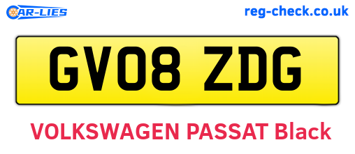 GV08ZDG are the vehicle registration plates.