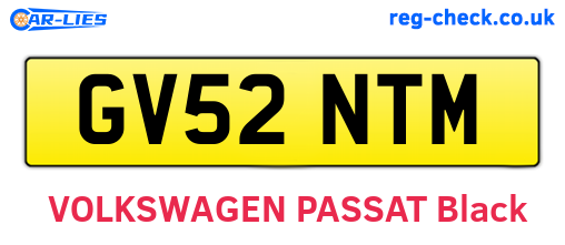 GV52NTM are the vehicle registration plates.