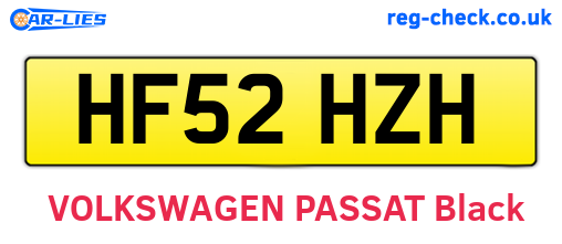 HF52HZH are the vehicle registration plates.
