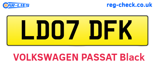 LD07DFK are the vehicle registration plates.