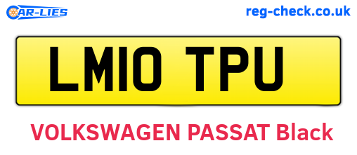 LM10TPU are the vehicle registration plates.
