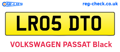 LR05DTO are the vehicle registration plates.