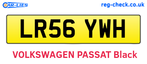 LR56YWH are the vehicle registration plates.