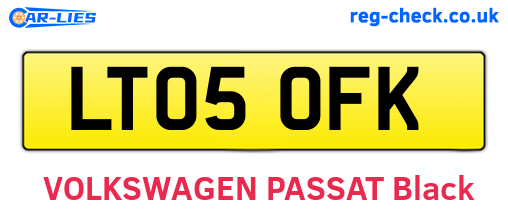 LT05OFK are the vehicle registration plates.