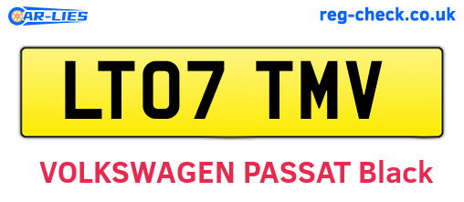 LT07TMV are the vehicle registration plates.