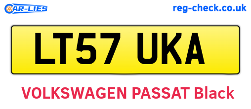 LT57UKA are the vehicle registration plates.