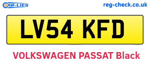 LV54KFD are the vehicle registration plates.