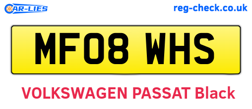 MF08WHS are the vehicle registration plates.