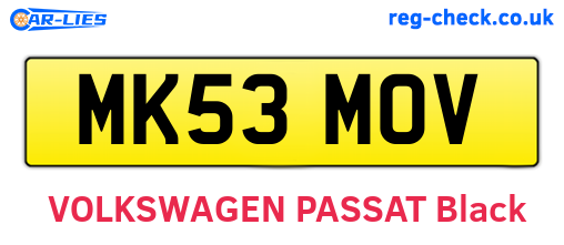 MK53MOV are the vehicle registration plates.