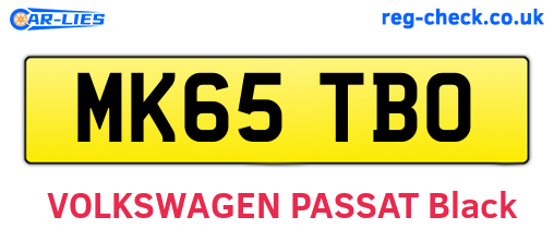 MK65TBO are the vehicle registration plates.