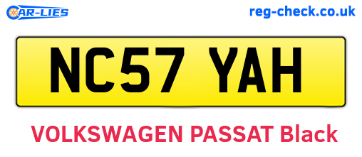 NC57YAH are the vehicle registration plates.