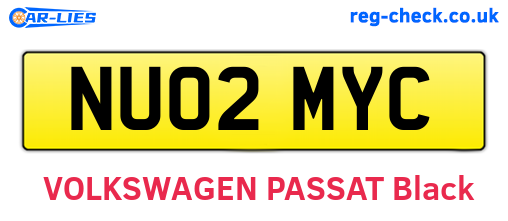 NU02MYC are the vehicle registration plates.
