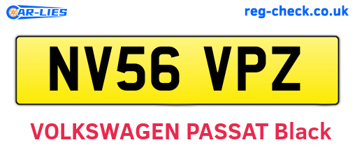 NV56VPZ are the vehicle registration plates.