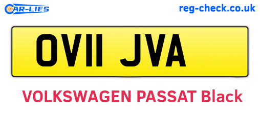 OV11JVA are the vehicle registration plates.