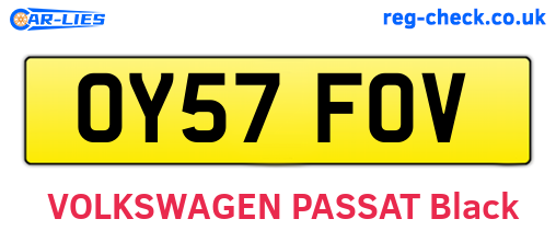 OY57FOV are the vehicle registration plates.