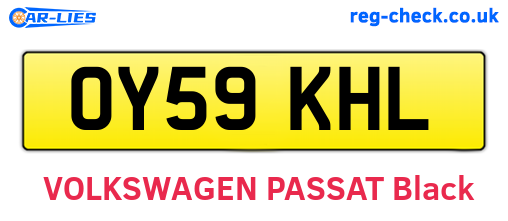 OY59KHL are the vehicle registration plates.
