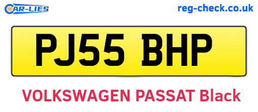 PJ55BHP are the vehicle registration plates.