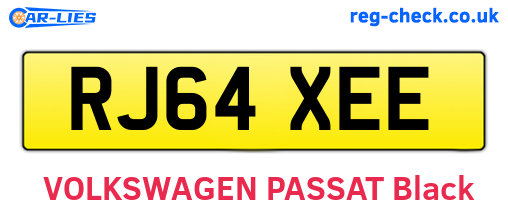 RJ64XEE are the vehicle registration plates.