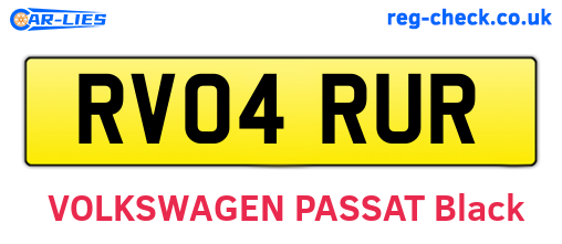 RV04RUR are the vehicle registration plates.