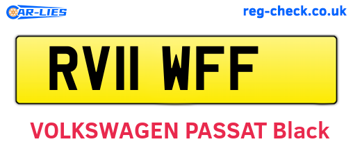 RV11WFF are the vehicle registration plates.