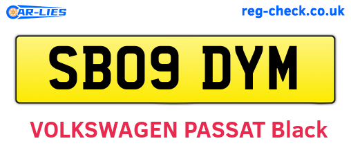 SB09DYM are the vehicle registration plates.