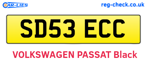 SD53ECC are the vehicle registration plates.
