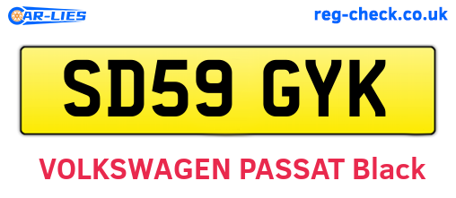 SD59GYK are the vehicle registration plates.