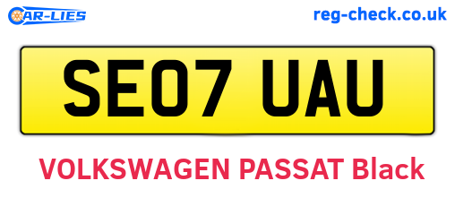 SE07UAU are the vehicle registration plates.