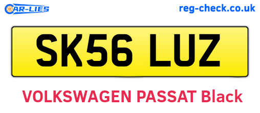SK56LUZ are the vehicle registration plates.
