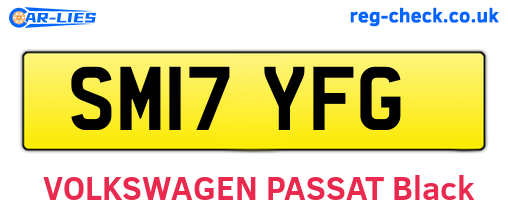 SM17YFG are the vehicle registration plates.
