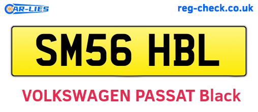 SM56HBL are the vehicle registration plates.