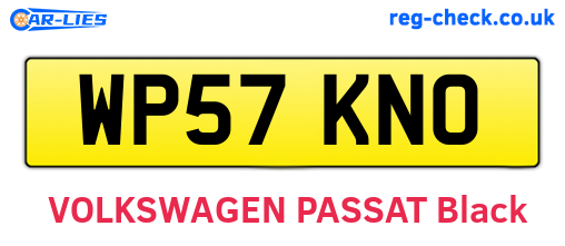WP57KNO are the vehicle registration plates.