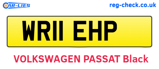 WR11EHP are the vehicle registration plates.