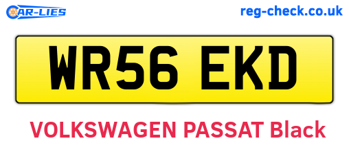 WR56EKD are the vehicle registration plates.