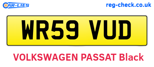 WR59VUD are the vehicle registration plates.