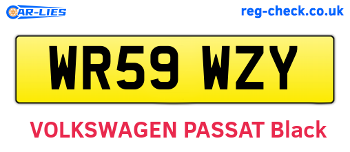 WR59WZY are the vehicle registration plates.
