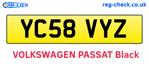 YC58VYZ are the vehicle registration plates.