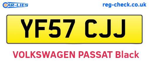 YF57CJJ are the vehicle registration plates.
