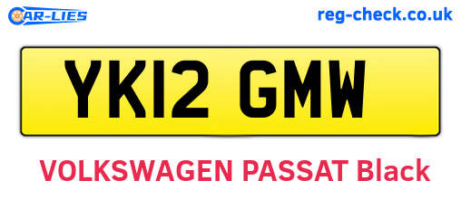 YK12GMW are the vehicle registration plates.