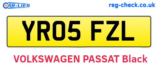 YR05FZL are the vehicle registration plates.